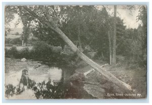 1909 A View Of Royal River And Trees Auburn Maine ME Posted Antique Postcard