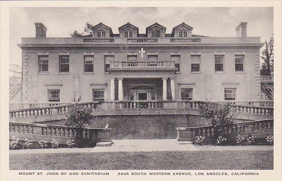 Mount St John Of God Sanitarium Los Angeles California Albertype