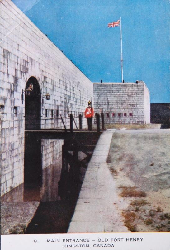 Old Fort Henry Kingston Ontario ON Main Entrance Unused Vintage Postcard D33