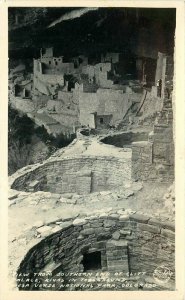 End of Cliff View Palace Mesa Verde Colorado RPPC Photo Postcard 20-8750