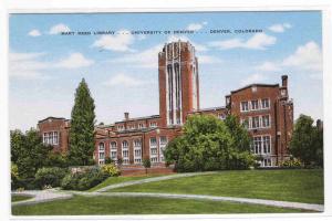 Reed Library University of Denver Colorado postcard