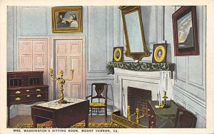Mrs. Washington sitting room Mount Vernon, Virginia, USA George Washington Un...
