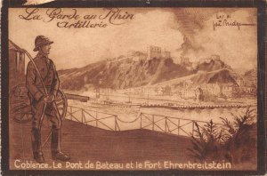 uk42149 coblence le pont de bateau et le fort ehrenbreitstein germany koblenz