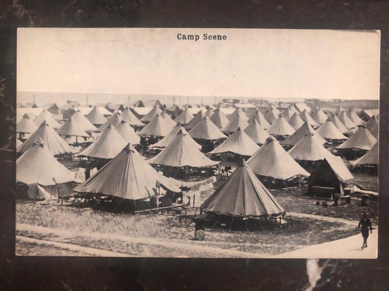 Mint USA Real Picture Postcard RPPC WW1 Camp Scene