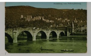 Germany - Heidelberg. View from the Philosopher's Walk  (corner missing)