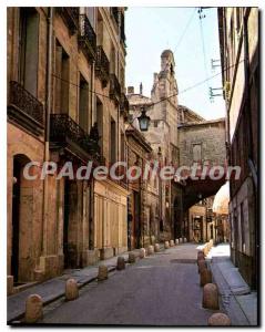 Postcard Modern Montpellier La Rue Jacques Coeur And Church