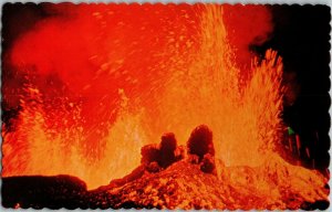 Hawaiian Volcano Lava Volacnic Activity Big Island HI Vintage Postcard A43