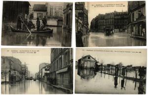 FRANCE FLOODS, INDONATIONS 1910, FRANCE 300 CPA