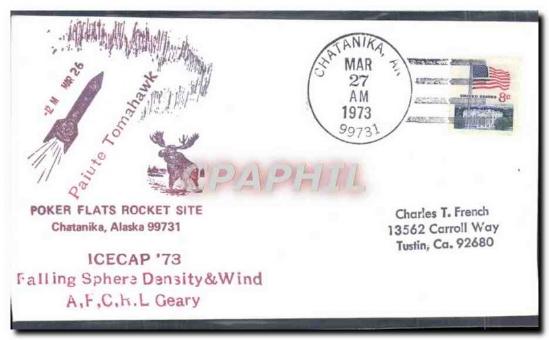 Letter US Poker Flats Rocket Site Chatanika Alaska March 27, 1973