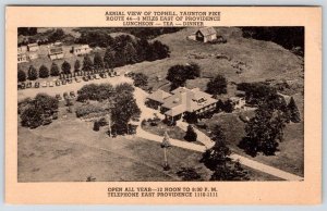 TOPHILL RESTAURANT TAUNTON PIKE PROVIDENCE RI AERIAL VIEW VINTAGE POSTCARD