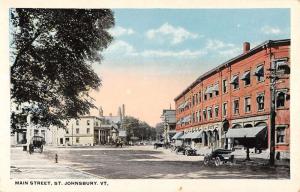 St Johnsbury Vermont Main Street Scene Historic Bldgs Antique Postcard K25456