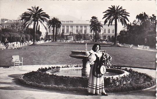 France Nice Une Nicoise dans les Jardins Albert 1st  Photo