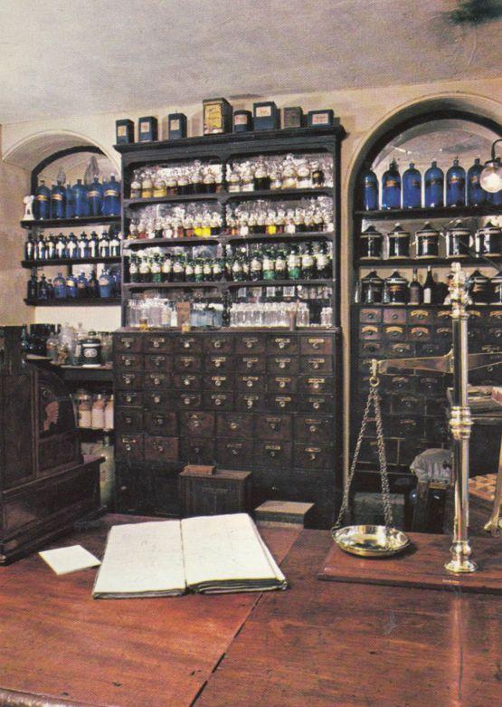 Clarksons Chemist Scales Medicine Stockton On Tees Yorkshire Museum Postcard