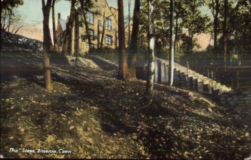 Ansonia CT The Steps c1910 Postcard