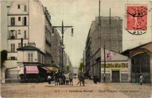 CPA LEVALLOIS PERRET Place Chaptal et rue Vallier (412687) 