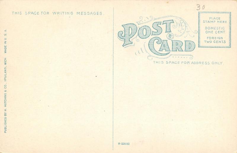 Ypsilanti Michigan~Waterworks Dam~Close Up Building~c1910 Postcard