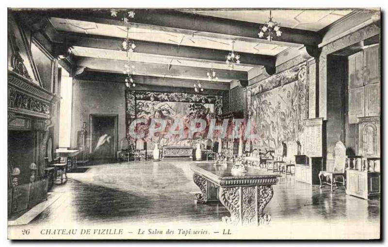 Old Postcard Chateau De Vizille The Tapestry Room