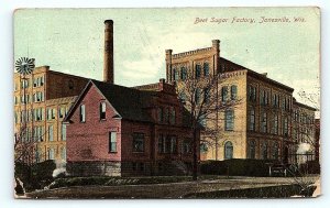 JANESVILLE, WI Wisconsin ~ BEET SUGAR FACTORY 1911 Rock County Postcard