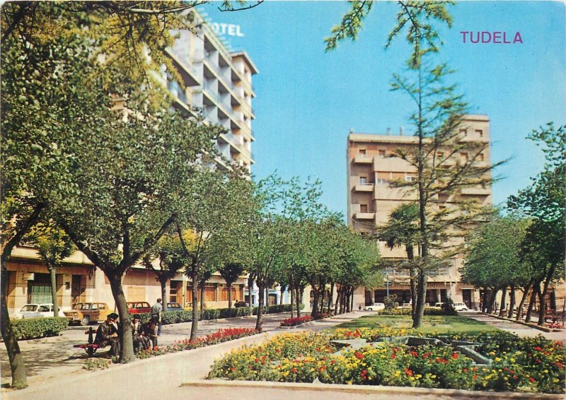 Postcard Europe Spain Tudela Marques de Vadillo promenade 