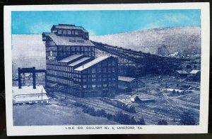 Vintage Postcard 1915-1930 L.N.C. Co. Colliery, No. 6, Lansford, Pennsylvania PA
