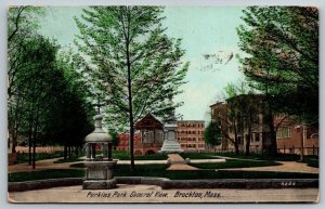 Perkins Park  Brockton  Massachusetts  Postcard  1910