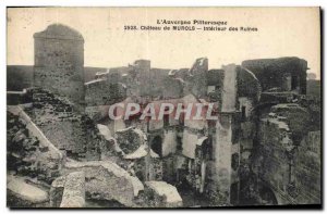 Old Postcard Auvergne Chateau Picturesque Murols Interior Ruins