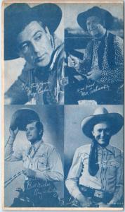 WESTERN  MOVIE  STAR  Arcade  Card  4  views  GARY COOPER, etc  c1940s