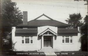 Calais ME Christian Science Church 1940s-50s Real Photo Postcard