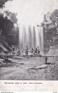 MINNEAPOLIS, Minnesota, PU-1907; Minnehaha Falls In 1860, Note Costumes