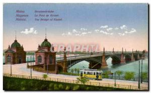 Old Postcard Mainz Straßenbrücke