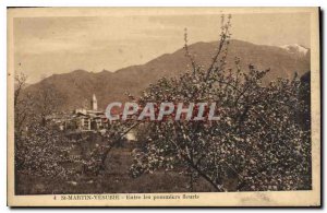 Old Postcard St Martin Vesubie Between Apple trees blossoming