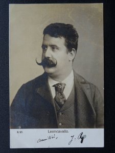Studio Portrait RUGGERO LEANCAVALLO Italian Composer c1905 UB RP Postcard by APG