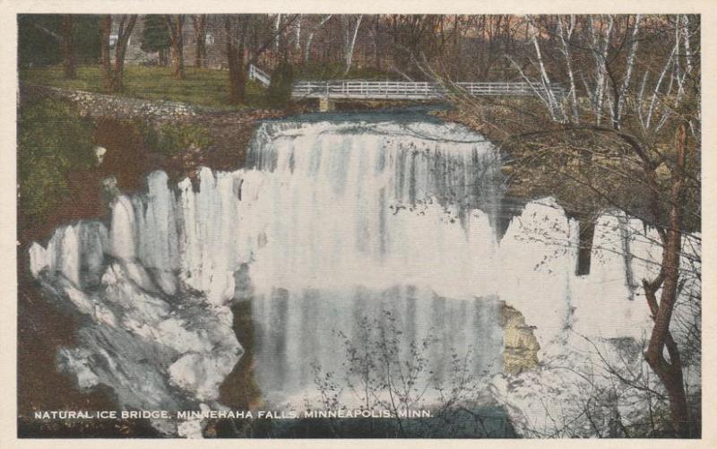 Ice Bridge at Minnehaha Falls - Minneapolis MN, Minnesota - WB