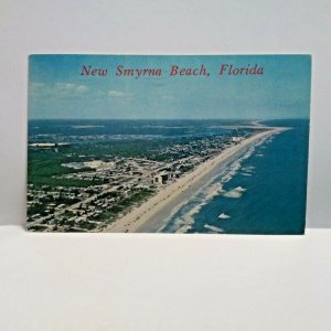 FL New Smyrna Beach Florida Aerial lkng North to Ponce de Leon inlet -town beach