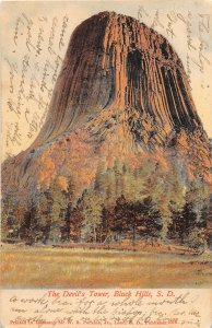 G13/ Black Hills South Dakota Postcard c1910 Devil's Tower Geology