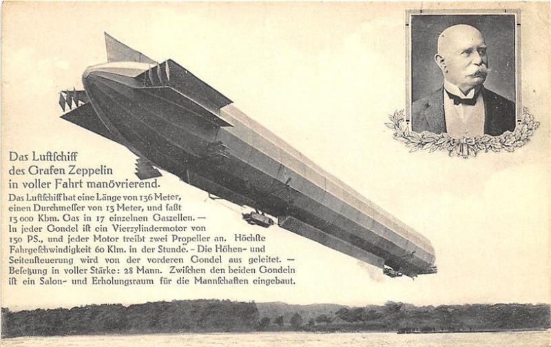 German Graf Zeppelin Original Air Ship Postcard