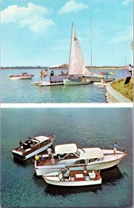 Holiday Yacht Rentals, Holiday Harbor Marine Resort Sarasota FL Postcard P80