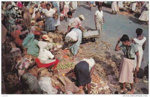 JAMAICA; Sun-Kissed Caribbean, Tropical fruits and vegetables deisplayed at n...