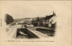 CPA MONTBARD - Le Canal de Bourgogne et l'Entrée des Usines (115709)