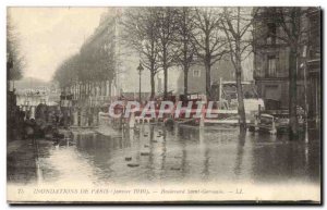 Paris Old Postcard Floods of Paris January 29, 1910 Boulevard Saint Germain