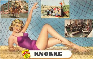 Lot168 Knokke dorothy malone actress universal  boat  belgium pin up risque