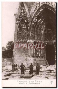 Reims Old Postcard War of 1914 after the bombing Cathedrale