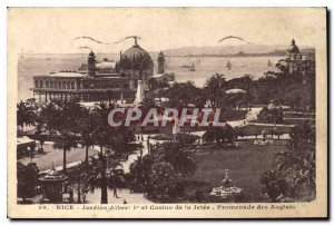 Postcard Old Nice Jardin Albert and Casino de la Jetee Promenade des Anglais