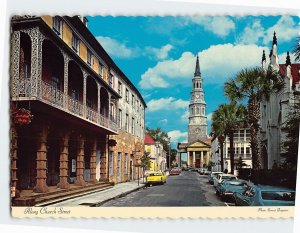 Postcard Along Church Street Charleston South Carolina USA