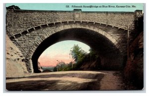 Fifteenth Street Bridge Kansas City Missouri MO UNP DB Postcard P20