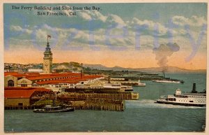 The Ferry building and Slip In San Francisco Bay San Francisco