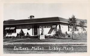 Montana Mt Real Photo RPPC Postcard c1940s LIBBY Dalton's Motel Roadside