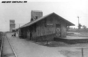 Coweta Oklahoma Railroad Depot Real Photo Vintage Postcard K89977