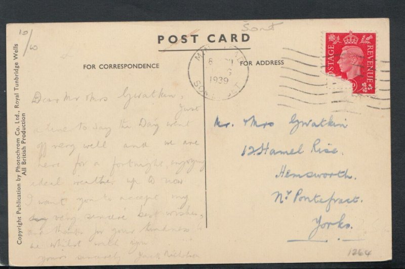 Somerset Postcard - Minehead, North Hill       RS18225