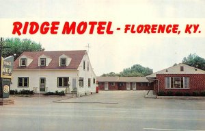 FLORENCE, KY Kentucky  RIDGE MOTEL   Roadside  BOONE CO  c1950's Chrome Postcard